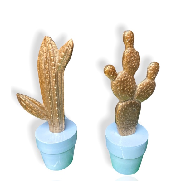 Pier 1 Other - 2 Pier1 Bronzed Cactus Sculptures 🌵